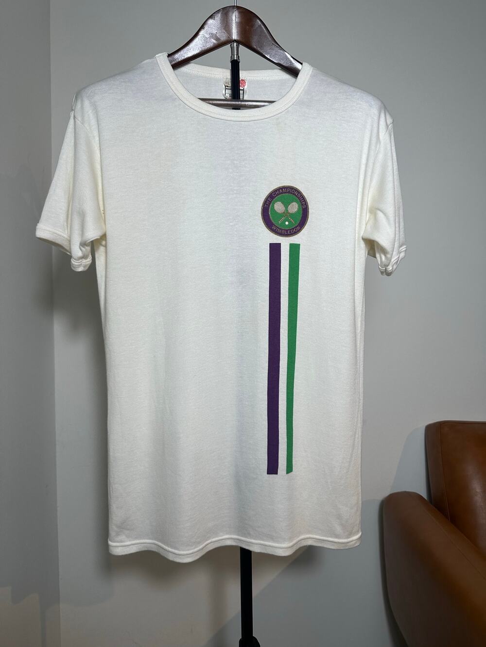 Vintage Wimbledon Championships Made In England Rose Of England Tee XL Tennis